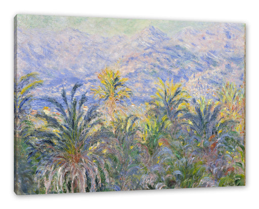 Claude Monet - Palmen in Bordighera Leinwanbild Rechteckig