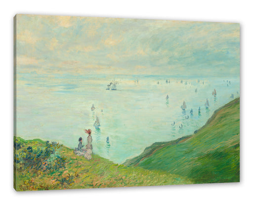 Claude Monet - Klippen bei Pourville Leinwanbild Rechteckig