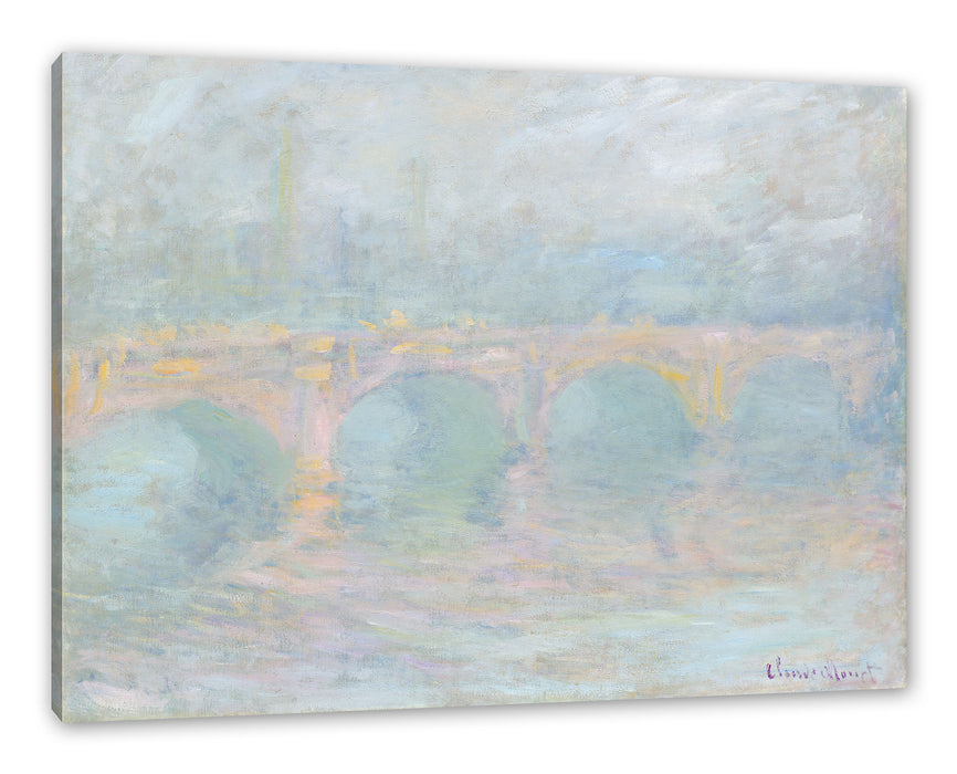 Pixxprint Claude Monet - Waterloo Brücke, Leinwandbild