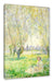 Claude Monet - Frau unter den Weiden sitzend Leinwanbild Rechteckig