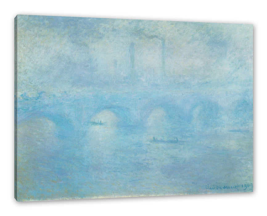 Claude Monet - Waterloo Brücke in London Leinwanbild Rechteckig