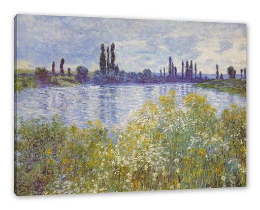 Claude Monet - Seine-Ufer Vétheuil Leinwanbild Rechteckig