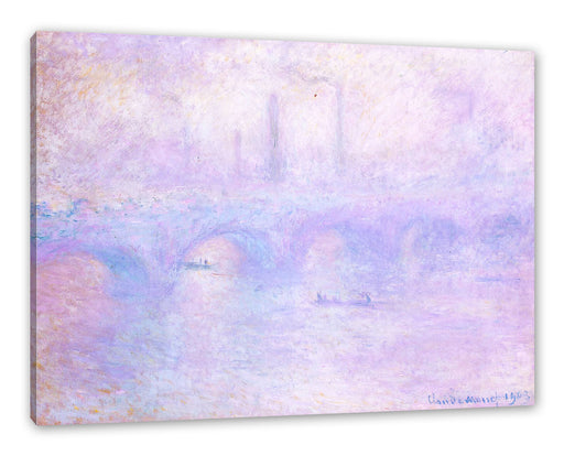 Claude Monet - Waterloo-Brücke London Leinwanbild Rechteckig