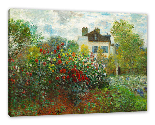 Claude Monet - Des Künstlers Garten in ArgenteuilEi Leinwanbild Rechteckig