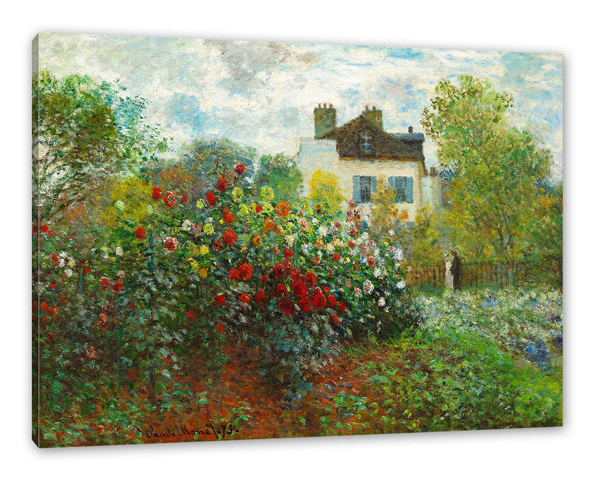 Pixxprint Claude Monet - Des Künstlers Garten in ArgenteuilEi, Leinwandbild