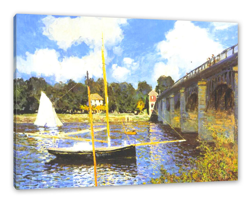 Pixxprint Claude Monet - Die Brücke bei Argenteuil, Leinwandbild