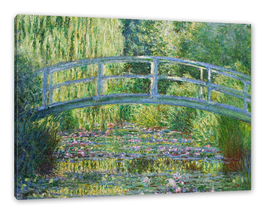 Pixxprint Claude Monet - Die japanische Brücke, Leinwandbild