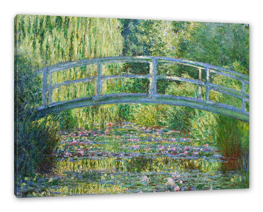 Claude Monet - japanische Brücke über den Seerosenteich II Leinwanbild Rechteckig
