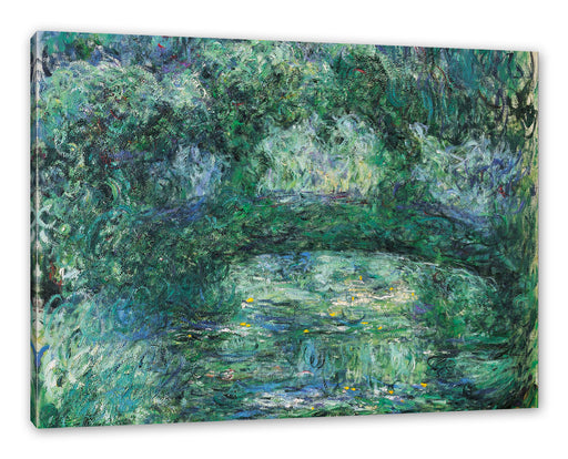 Claude Monet - japanische Brücke über den Seerosenteich III Leinwanbild Rechteckig