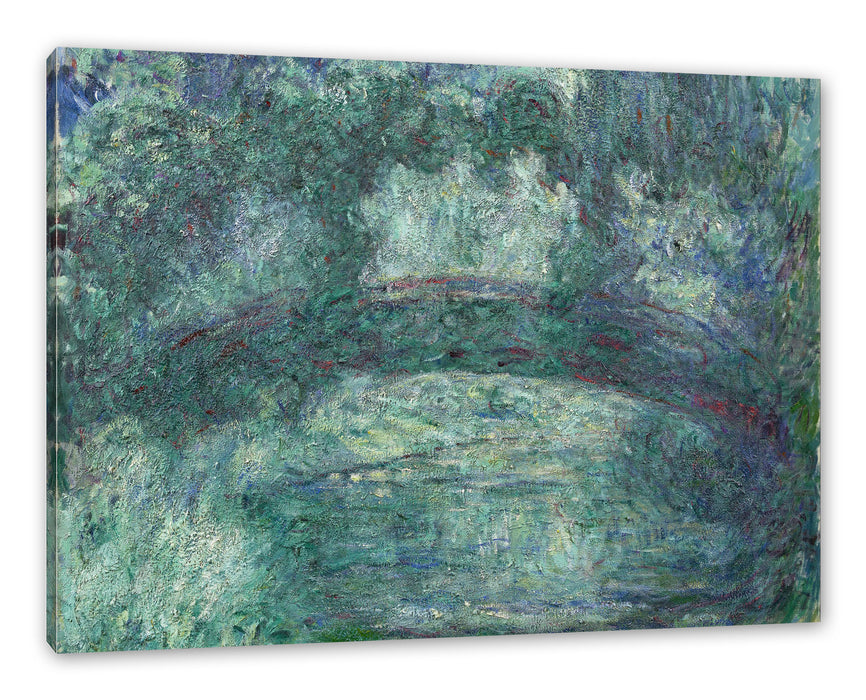 Pixxprint Claude Monet - japanische Brücke über den Seerosenteich IV, Leinwandbild