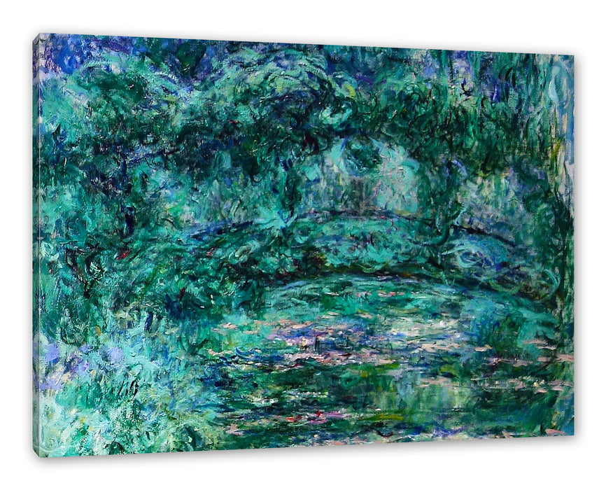 Pixxprint Claude Monet - japanische Brücke über den Seerosenteich VII, Leinwandbild