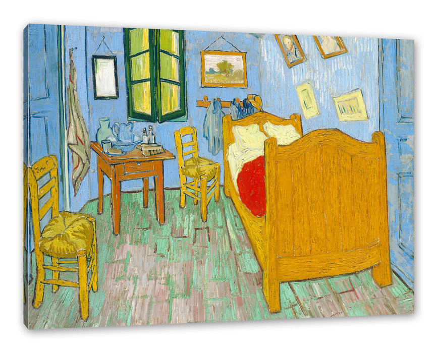 Pixxprint Vincent Van Gogh - Das Schlafzimmer - zweite Version, Leinwandbild