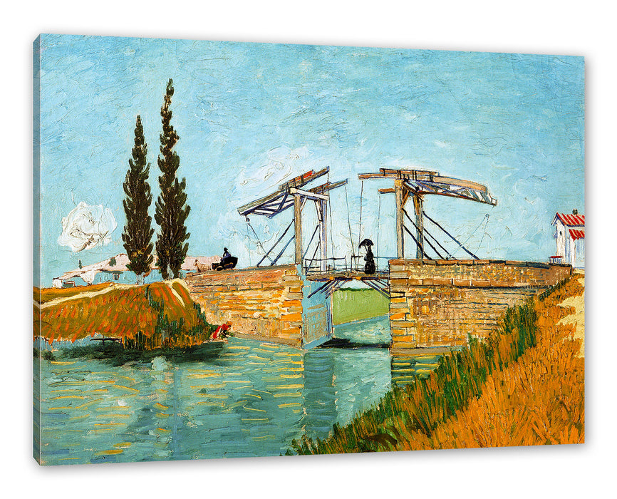 Pixxprint Vincent Van Gogh - Brücke von Langlois, Leinwandbild