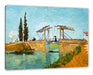 Vincent Van Gogh - Brücke von Langlois Leinwanbild Rechteckig