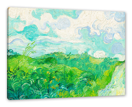 Vincent Van Gogh - Feld mit grünem Weizen Leinwanbild Rechteckig