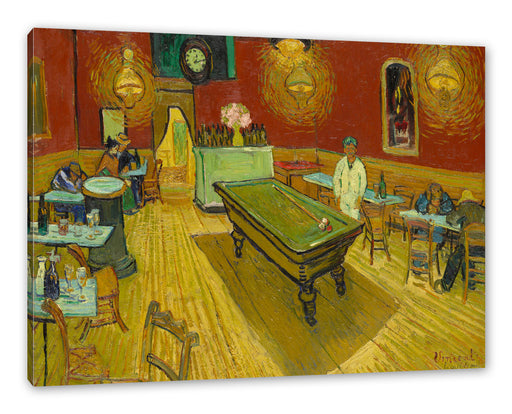 Vincent Van Gogh - Das Nachtcafé in Arles Leinwanbild Rechteckig