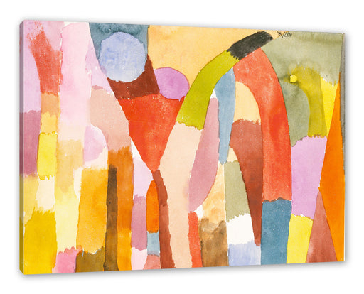 Paul Klee - Bewegung von gewölbten Räumen Leinwanbild Rechteckig