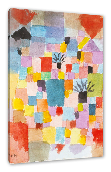 Paul Klee - Südliche Gärten Leinwanbild Rechteckig