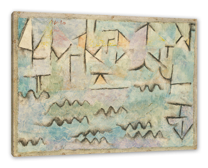 Paul Klee - Der Rhein bei Duisburg Leinwanbild Rechteckig