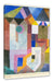 Paul Klee - Bunte Architektur Leinwanbild Rechteckig