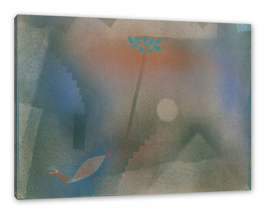 Pixxprint Paul Klee - Abwandernder Vogel, Leinwandbild