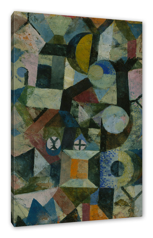 Paul Klee - Komposition mit dem gelben Halbmond Leinwanbild Rechteckig