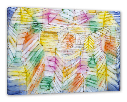Paul Klee - Bühnen Gebirge Konstruktion Leinwanbild Rechteckig