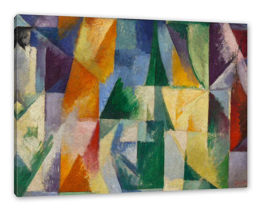 Pixxprint Robert Delaunay - Gleichzeitig geöffnete Fenster, Leinwandbild