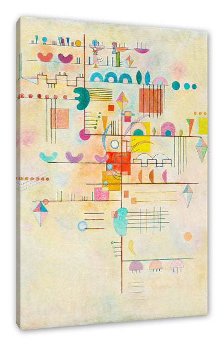 Pixxprint Wassily Kandinsky - Anmutiger Aufstieg, Leinwandbild