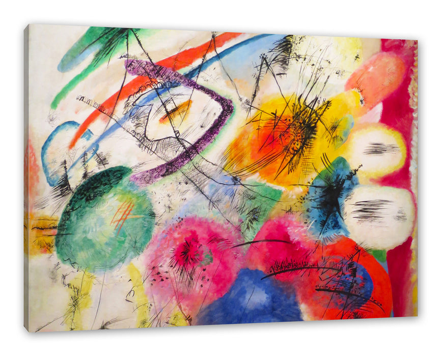 Pixxprint Wassily Kandinsky - Schwarze Linien, Leinwandbild