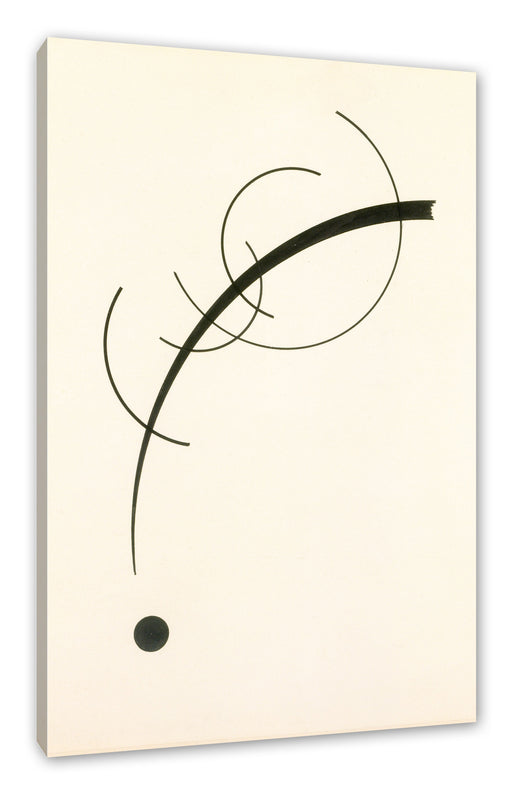 Wassily Kandinsky - Freie Kurve zum Punkt Leinwanbild Rechteckig
