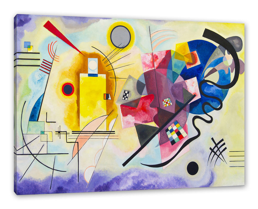 Pixxprint Wassily Kandinsky - Gelb-Rot-Blau, Leinwandbild