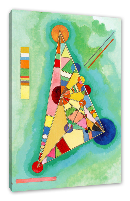 Wassily Kandinsky - Bunt im Dreieck Leinwanbild Rechteckig