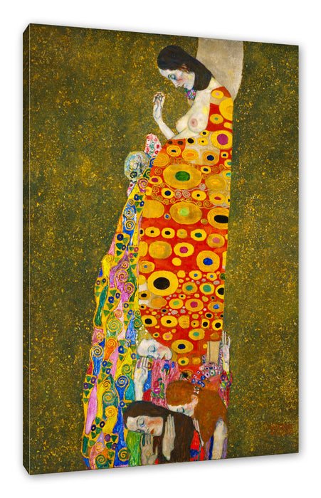 Gustav Klimt - Hoffnung II Leinwanbild Rechteckig