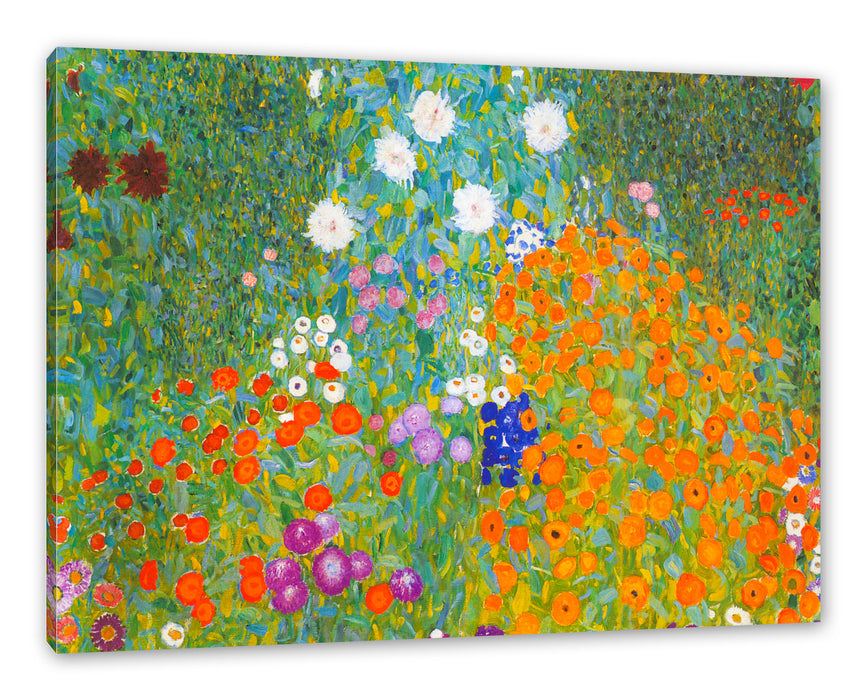 Pixxprint Gustav Klimt - Bauerngarten, Leinwandbild
