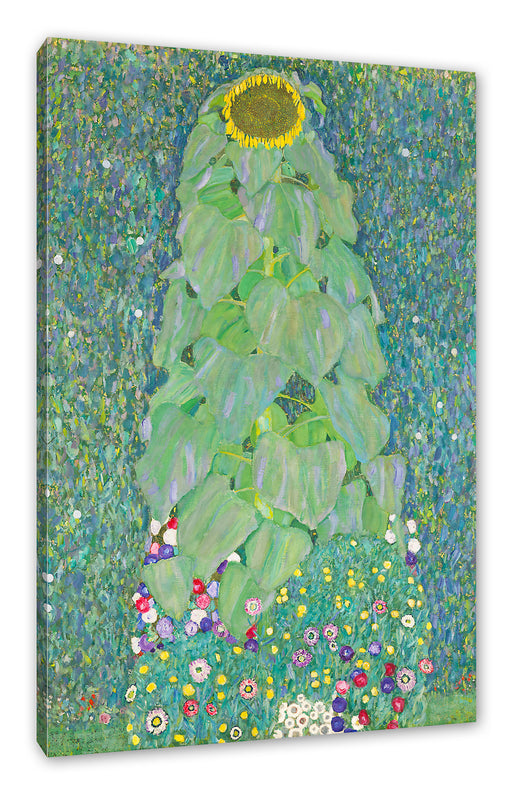 Gustav Klimt - Die Sonnenblume Leinwanbild Rechteckig