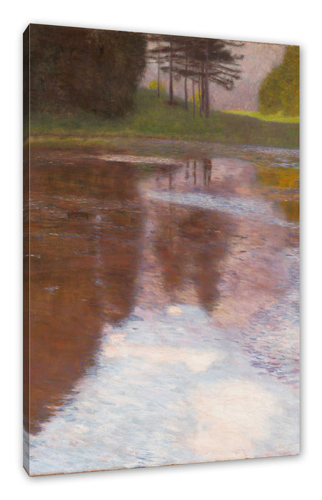 Pixxprint Gustav Klimt - Ein Morgen am Teiche Egelsee, Leinwandbild