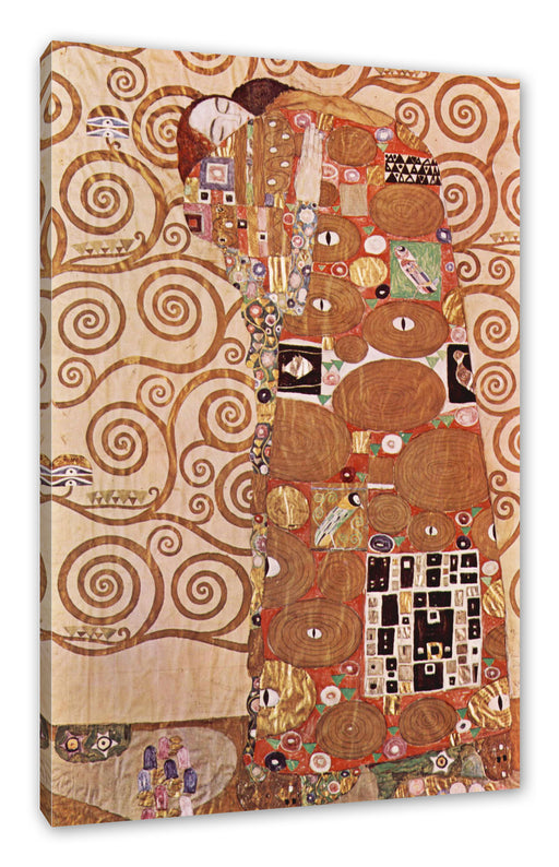 Gustav Klimt - Die Umarmung Leinwanbild Rechteckig