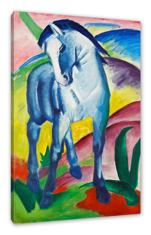 Franz Marc - Blaues Pferd Leinwanbild Rechteckig