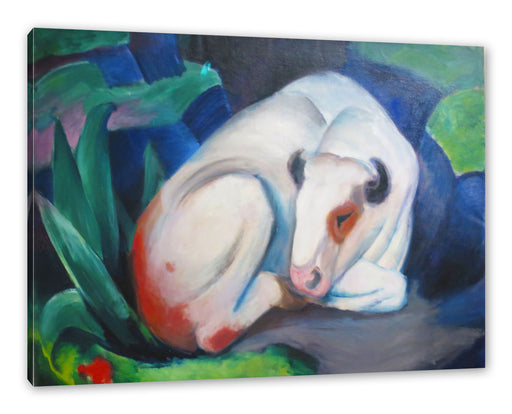 Franz Marc - Der Stier Leinwanbild Rechteckig