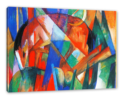 Franz Marc - Fabeltier II Pferd Leinwanbild Rechteckig