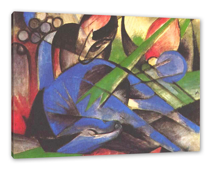 Franz Marc - Träumendes Pferd Leinwanbild Rechteckig