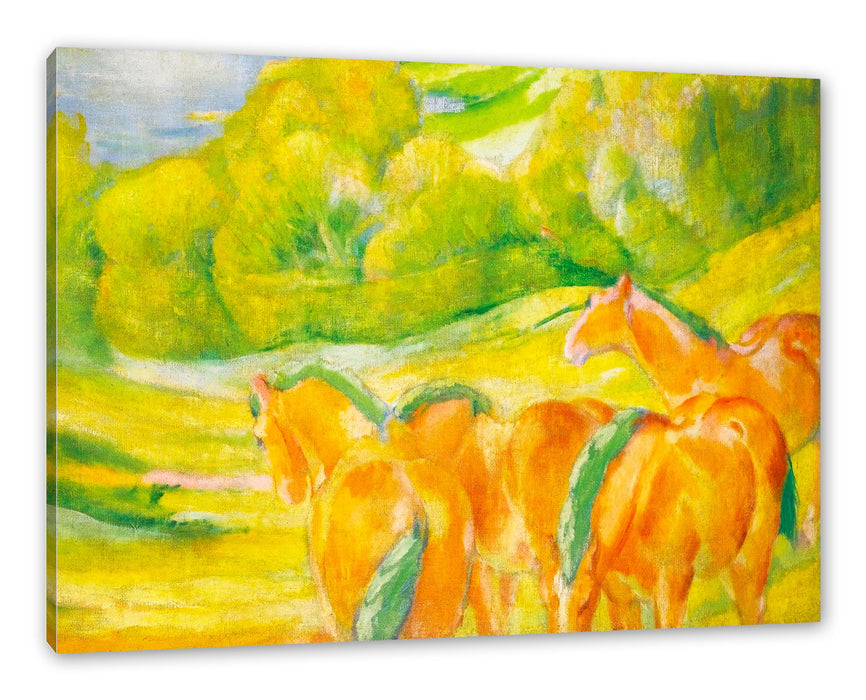 Pixxprint Franz Marc - Große Landschaft I, Leinwandbild