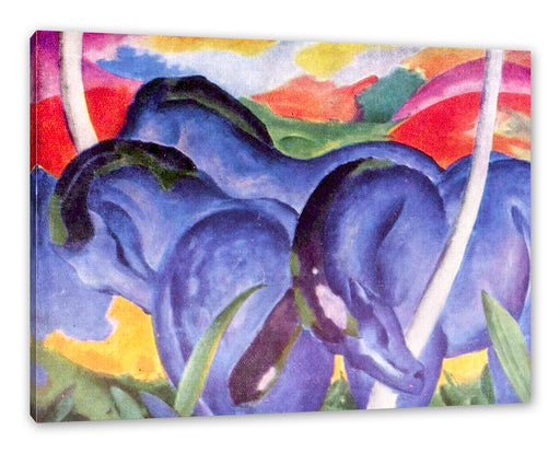 Franz Marc - Die großen blauen Pferde Leinwanbild Rechteckig