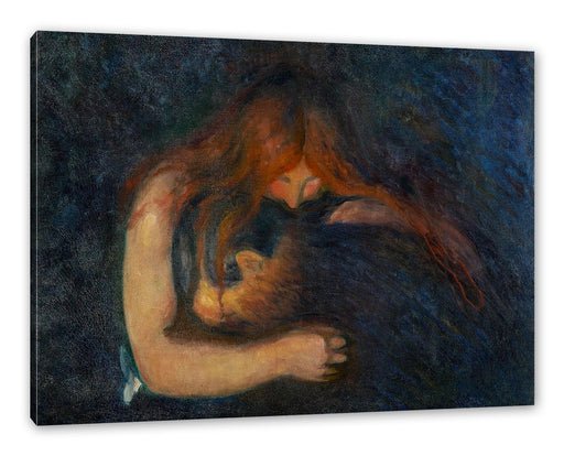 Edvard Munch - Vampir Leinwanbild Rechteckig