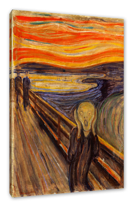 Pixxprint Edvard Munch - Der Schrei I, Leinwandbild