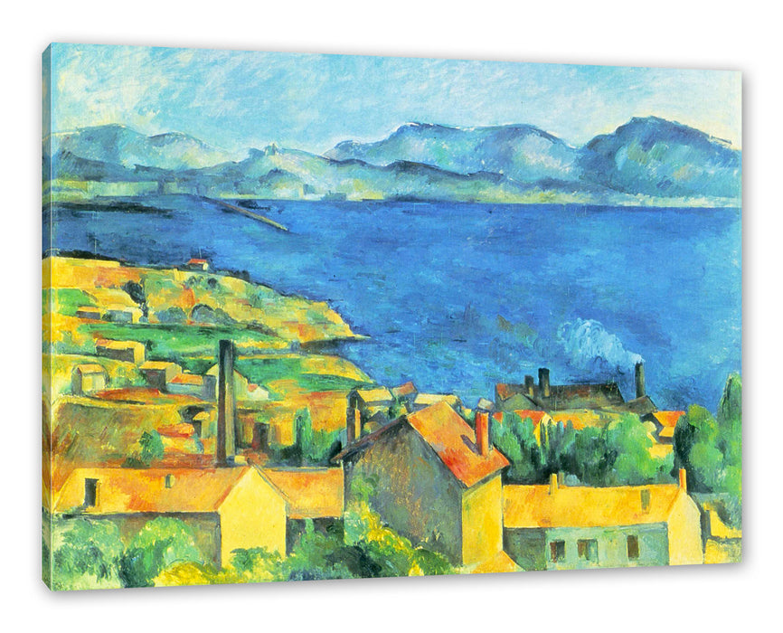 Pixxprint Paul Cézanne - Die Bucht von Marseilles Blick von L', Leinwandbild