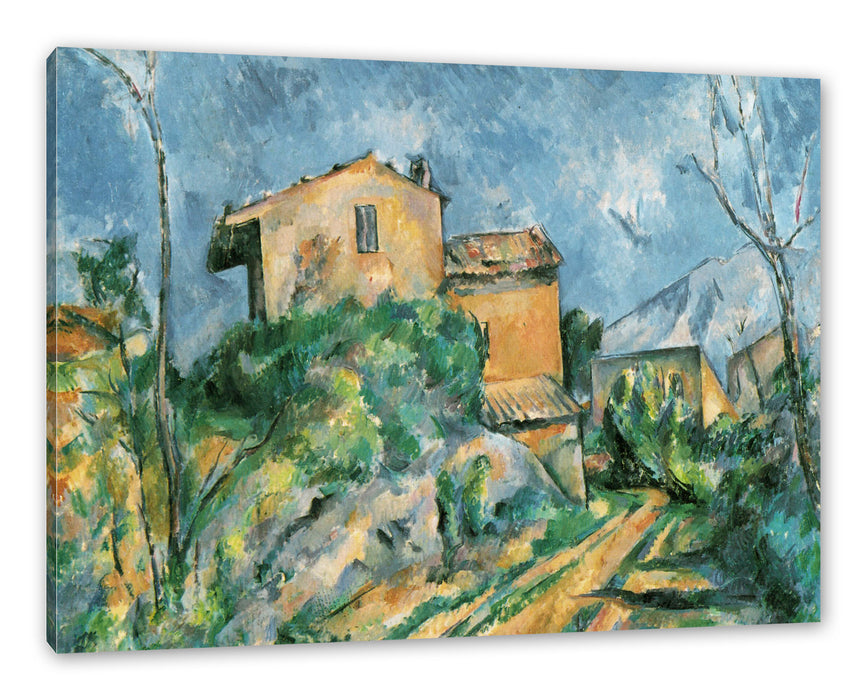 Paul Cézanne  - Das Haus Maria am Weg zum Château Noir Leinwanbild Rechteckig