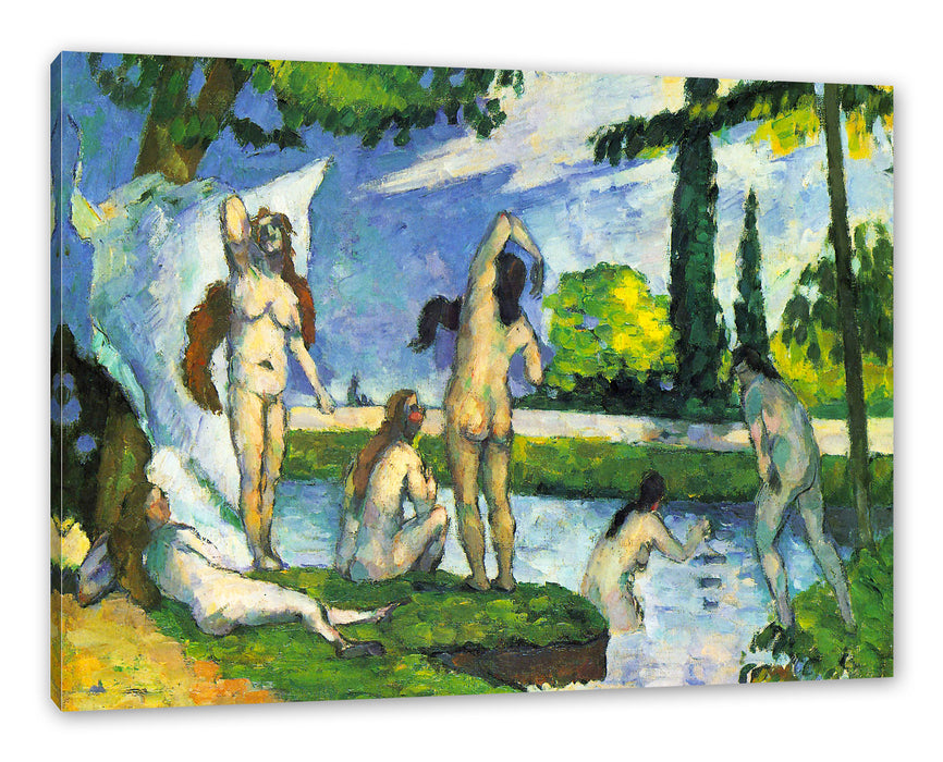 Pixxprint Paul Cézanne - Die Badenden, Leinwandbild