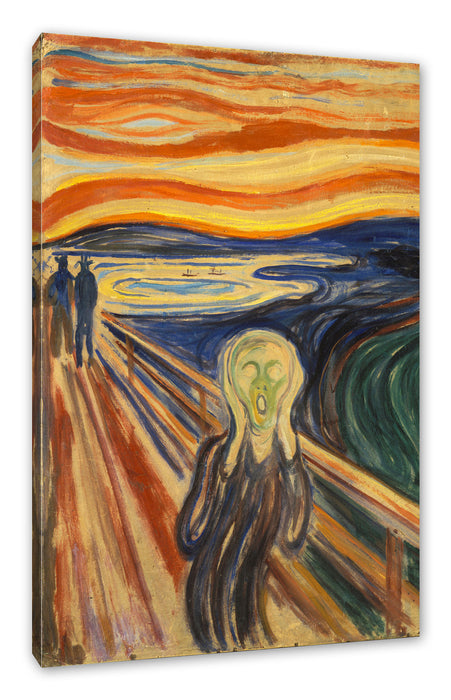 Pixxprint Edvard Munch - Der Schrei II, Leinwandbild